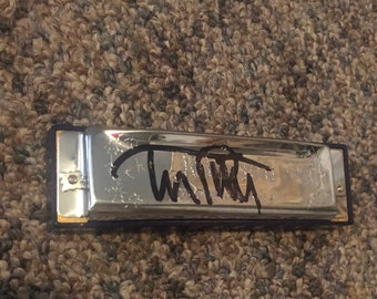 TOM PETTY signed  AUTOGRAPHED  full size harmonica