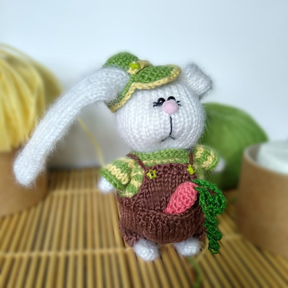 Bunny Plush Crochet White Bunny Handmade Bunny Knitted Animal Bunny Easter symbol Knitted Rabbit Amigurumi Bunny Gift for Kid
