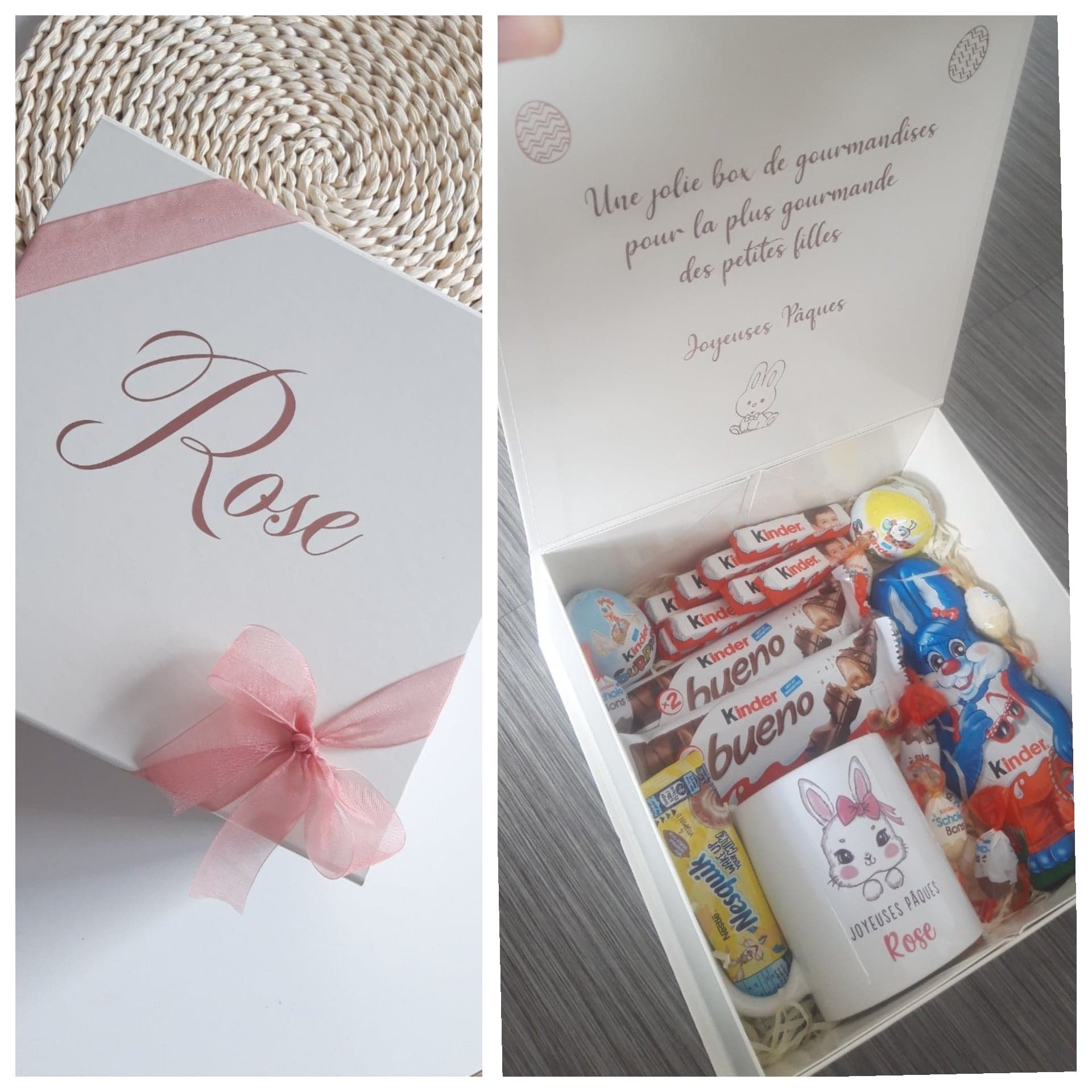 Box Cadeau de Chocolats Pâques | Box Personnalisée Chocolats Kinder