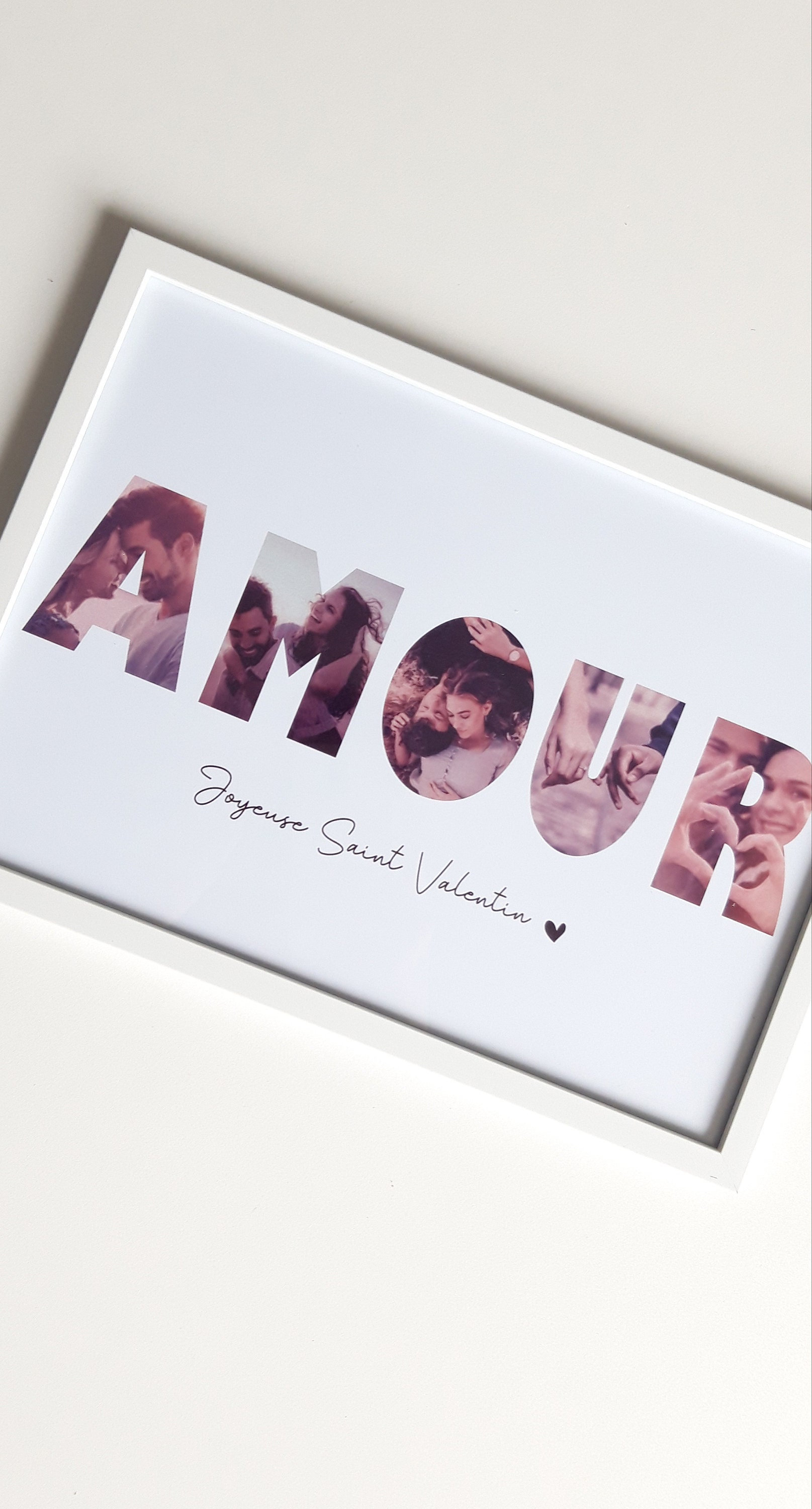 Affiche St Valentin | Cadre Photo Saint Valentin Personnalisé Amour