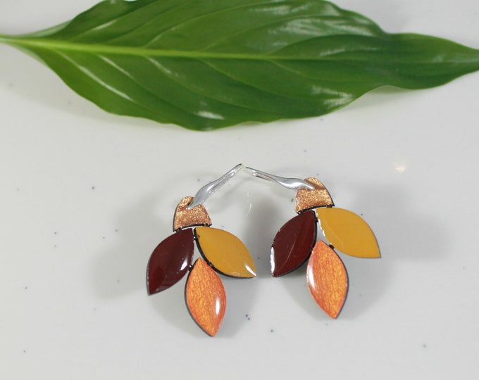 Bold Colorful Statement Earrings, The bold and the beautiful, Hand-painted, Gift Ideas for Women