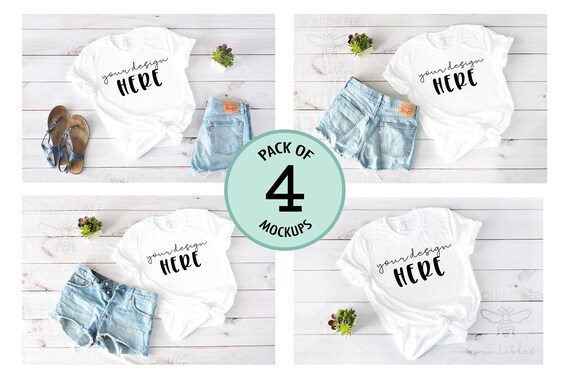 Bundle Bella Canvas 3001 T Shirt Mockup Instant Download Etsy