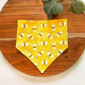 Bee Yourself Bandana, Yellow Dog Bandana, Personalized  Dog Bandana, Cat Bandana, Summer Bandana