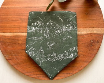 Gone Fishin' Dog Bandana, Fishing Dog Bandana, Outdoorsy Dog Bandana, Let's Fish Bandana, Slide on Dog Bandana, Dog Gift