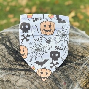 Halloween Dog Bandana, Ghost Dog Bandana, Trick or Treat Bandana, Jack-O-Lantern Bandana,Skull Dog Bandana, Personalized Bandana