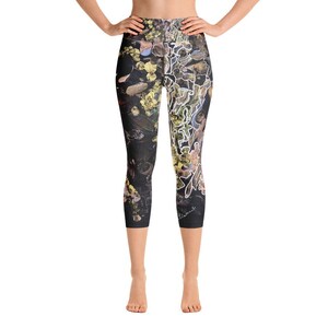 Capri Leggings For Women, Yoga Pants, Workout Leggings, Yoga Leggings, Exercise Leggings, Abstract Art Inspired Leggings, Gifts For Her