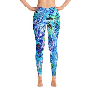 Yoga Leggings For Women, Yoga Pants, Workout Leggings, Exercise Leggings, Abstract Art Inspired Leggings, Gifts For Her