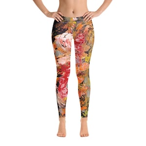 Redaway Yoga Leggings For Women, Yoga Pants, Workout Leggings, Exercise Leggings, Abstract Art Inspired Leggings, Gifts For Her