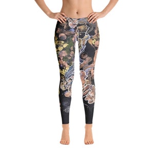 Yoga Leggings For Women, Yoga Pants, Workout Leggings, Exercise Leggings, Abstract Art Inspired Leggings, Gifts For Her