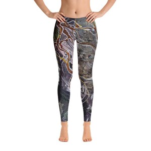 Yoga Leggings For Women, Yoga Pants, Workout Leggings, Exercise Leggings, Abstract Art Inspired Leggings, Gifts For Her