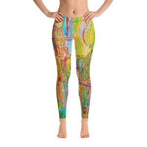 Yoga Leggings For Women, Yoga Pants, Workout Leggings, Exercise Leggings, Gifts For Her, Art:  On Lunaberry Street