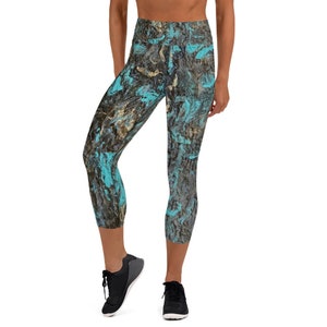 Capri Leggings For Women, Yoga Pants, Workout Leggings, Yoga Leggings, Exercise Leggings, Abstract Art Inspired Leggings, Gifts For Her