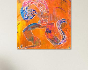 Acrylic Print - A Whiz at Verseblurt - Abstract Art - Contemporary Art - Music - Rhythm - Performance