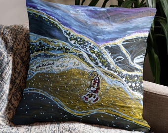 Decorative Home Decor Pillow, Stylish, Abstract Art Inspired Design, Sleepwalking by Mount Watchful