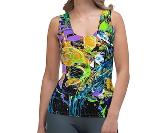 Tank Tops For Women, Men & Teens, Cartoons, Black/White, Fashion Apparel, Sleeveless, Custom Art Illustrations, Workout Tank Top, Trendy