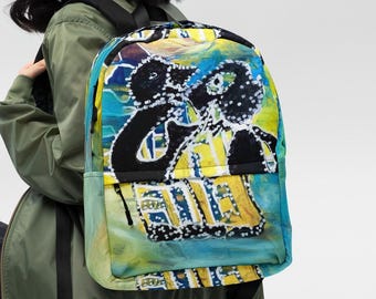 Back to School Backpack, Water-Resistant, Laptop Bag, Inside Pocket, Zipper, Padded Shoulder Straps, Art: Penguins on a Photoshoot