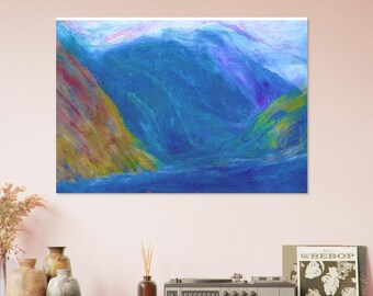 Aluminum Print: Blue Mountains - Abstract Art - Wall Decor - Art Collection - Landscapes