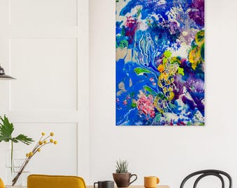 Canvas Fine Art Prints: Abstract Art, Wall Decor, Floral, Flowers, Underwater, Beneath The Sea