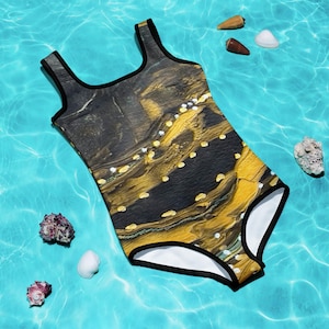Girls Shamrock Buttery Soft Swimsuit - UPF 50+ With Double Layered Front main image 0