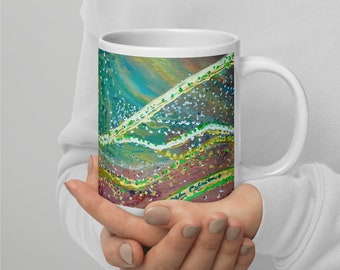Coffee or Tea Mug, Ceramic, High Gloss, Dishwasher Safe, Art Inspired:  Sunset, Landscapes Art Collection