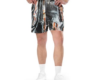 Men's Mesh Shorts, Athletic Wear, Gym Shorts Men, Breathable Workout Shorts, Running Shorts, Casual Summer Shorts, Night View of Tower