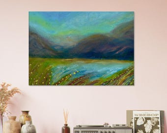 Canvas Fine Art Prints:  Aurora - Abstract Art - Wall Decor - Contemporary - Mountains - Autumn - Landscapes