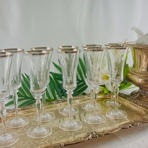 Set of 4 Exquisite Waterford Crystal Wine Hoc Glasses 7 and 38 inches Tall