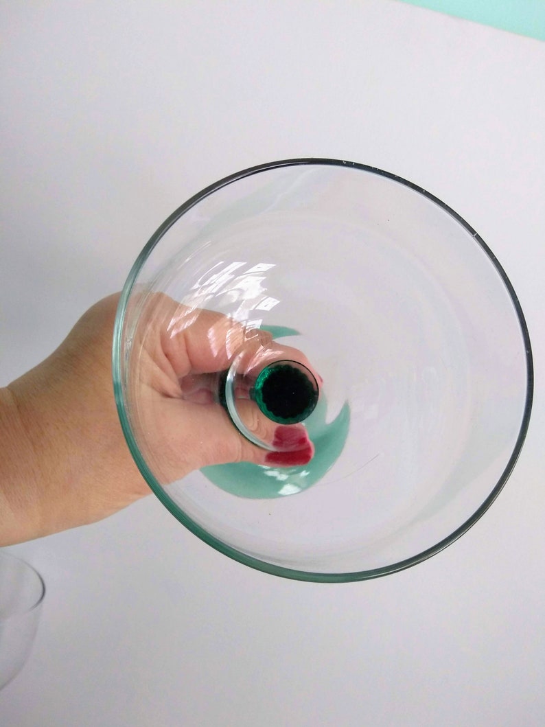 Margarita Glasses with Green Cactus Stems/ Father's Day Etsy