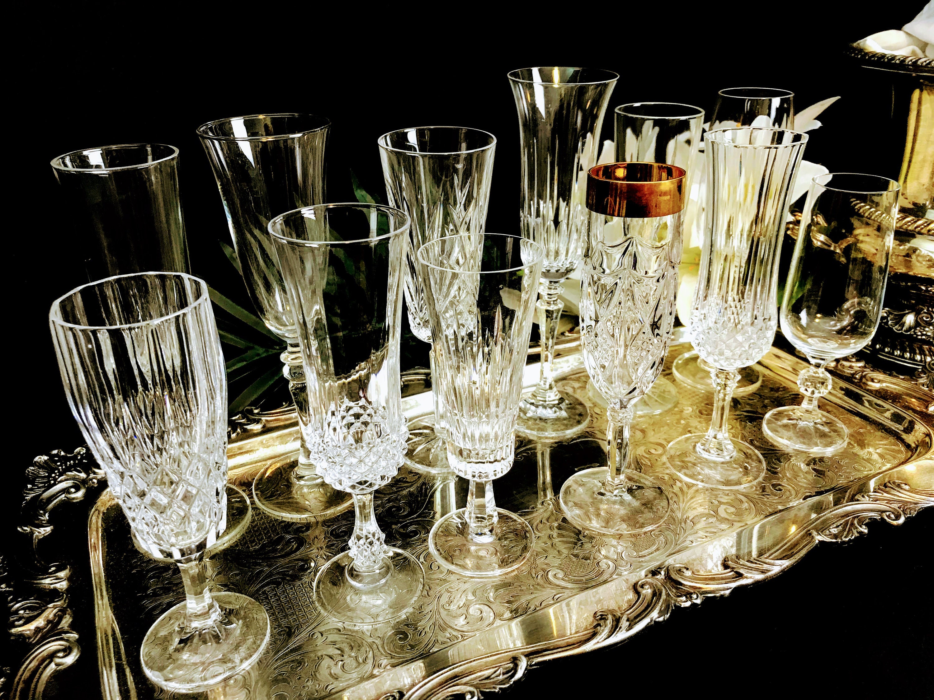 Fine Crystal Champagne Flutes/ Set of 12 Crystal Curated Etsy