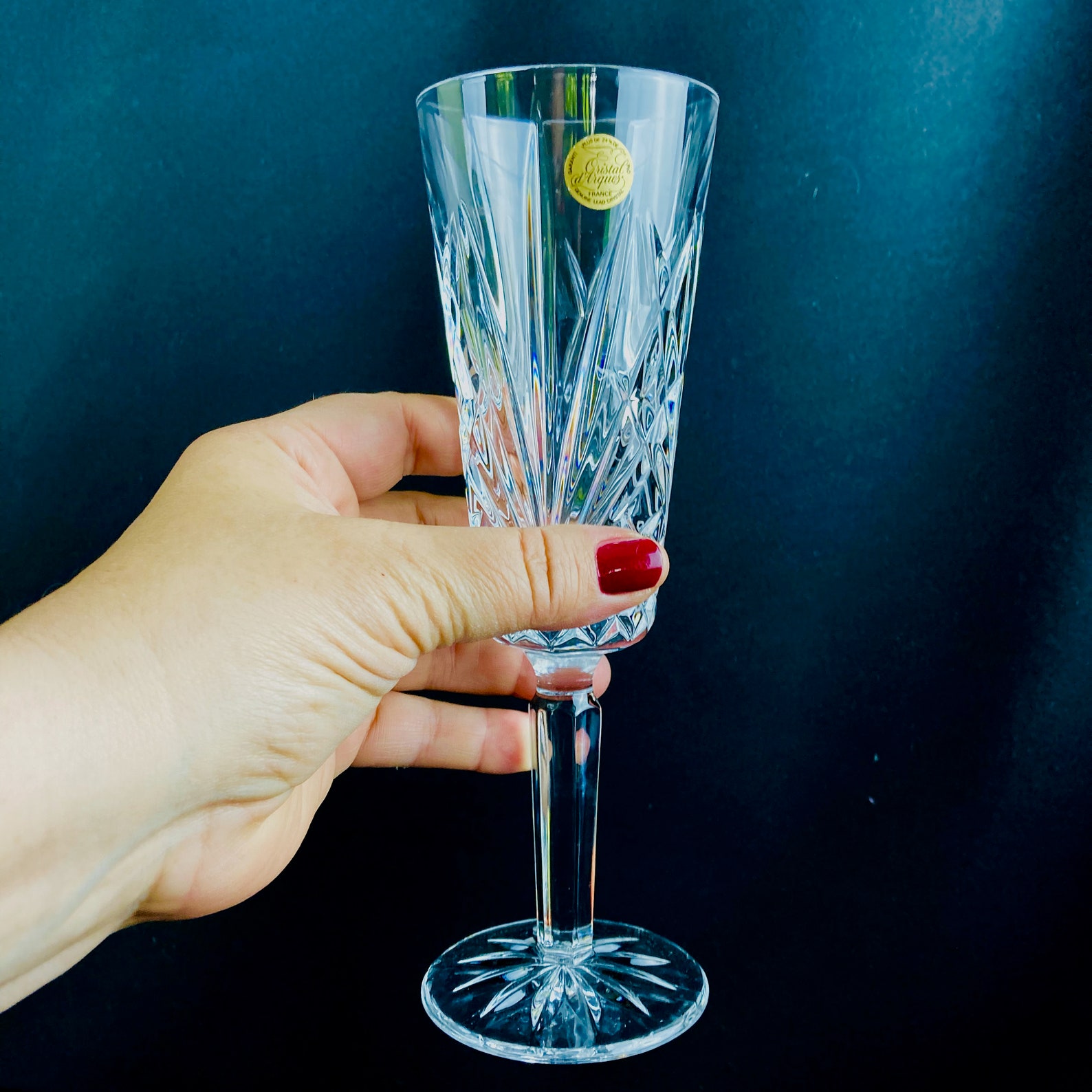 Exquisite Crystal Champagne Flutes/ Set of 8 Crystal Curated Etsy