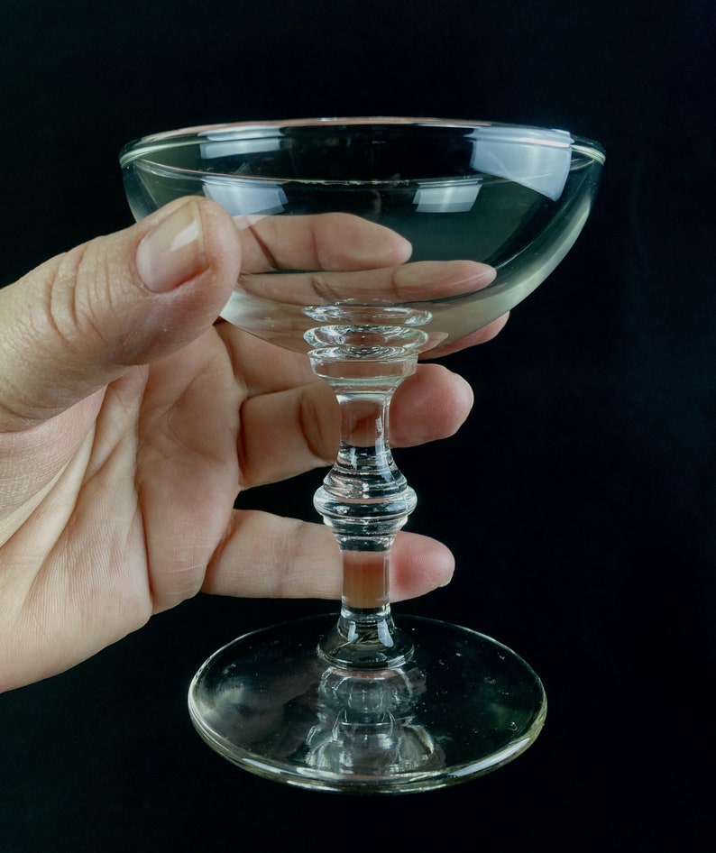 Great Gatsby Champagne Tower, 14 Vintage Bamboo Stemmed Coupe Glasses