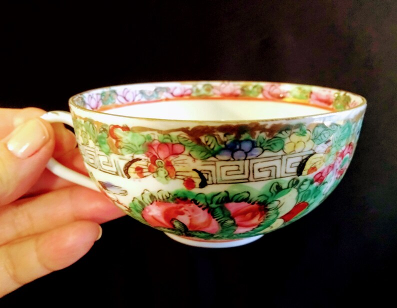 Antique Chinese Porcelain Tea Cups Saucer and Creamer CIRCA Etsy