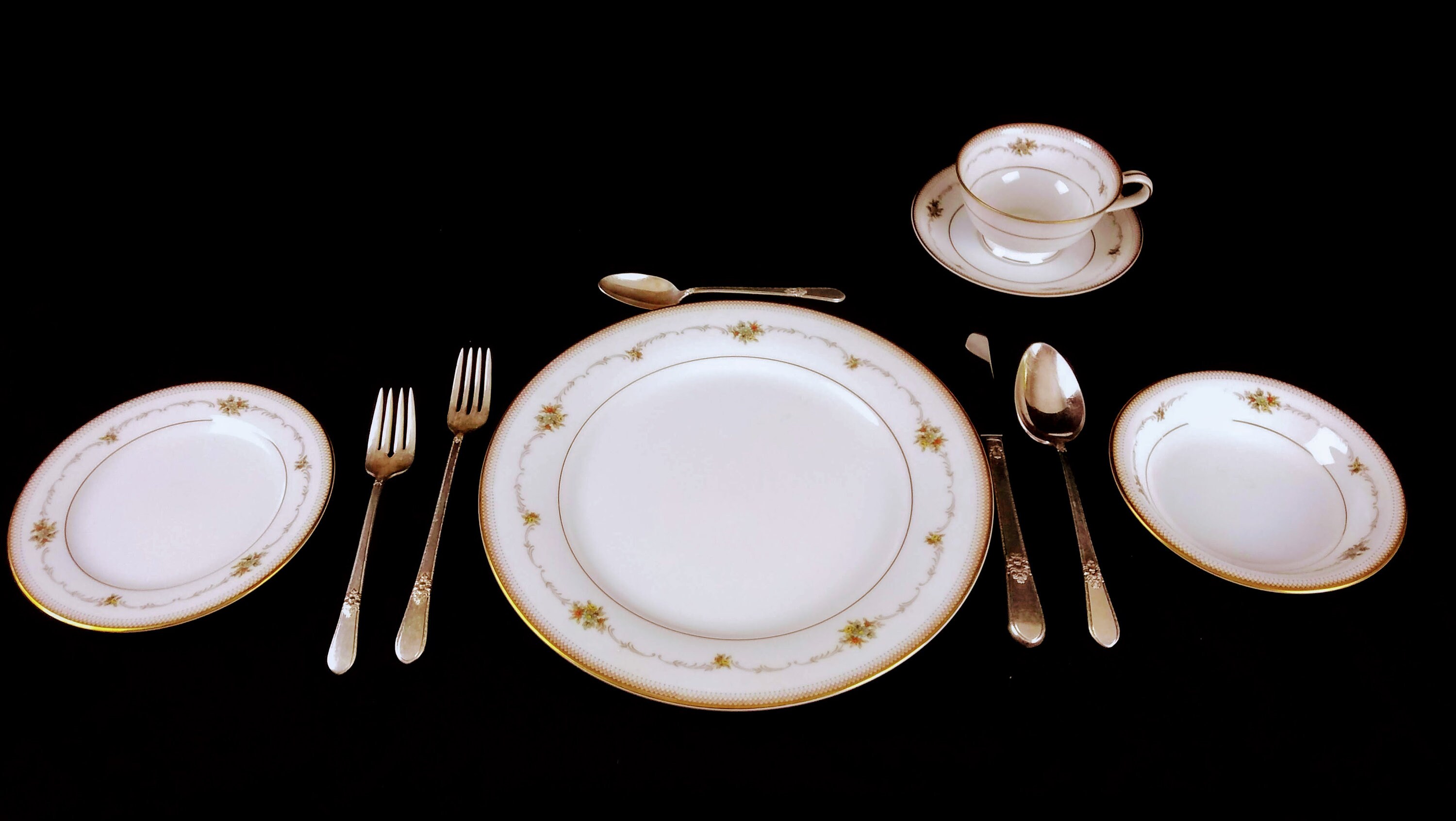 Noritake Floral China Collection, Joanne Pattern With Gold Trim, 35