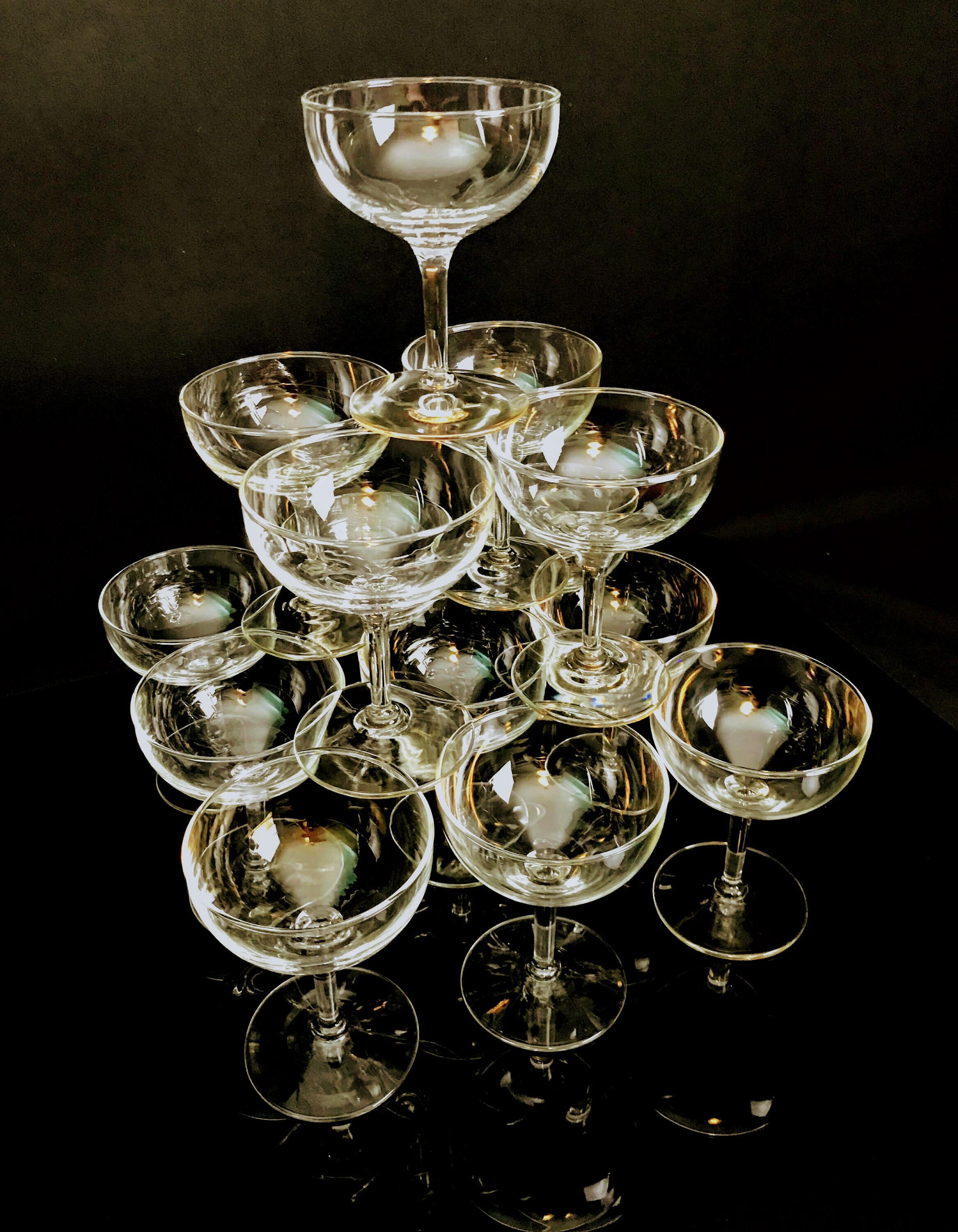 Great Gatsby Champagne Coupe Tower 14 Matching Coupe Glasses/ | Etsy