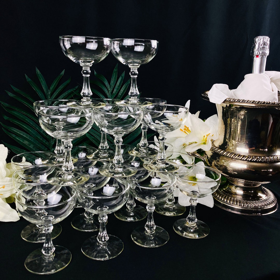 Great Gatsby Champagne Tower,20 Vintage Coupe Glasses Etsy