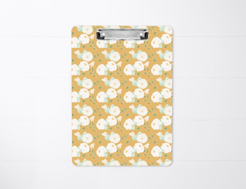 Fl Mustard Clipboard Office Teacher School Supplies Cute