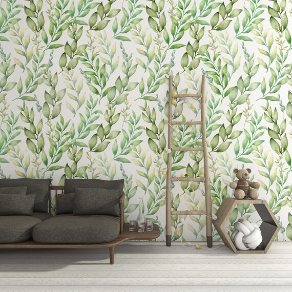 Big Leaves Peel /& Stick Wallpaper Exotic Jungle Temporary Wall Decor Botanical Self Adhesive Wall Mural Tropical Plants Removable Decal