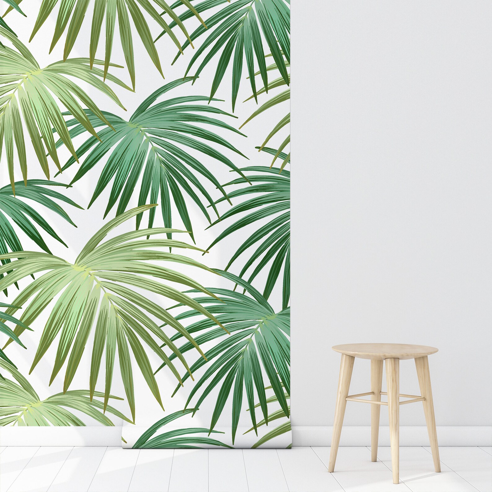 Palm Leaf Peel and Stick Wallpaper Botanical Removable Etsy