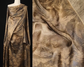 Tejido jacquard sutil, tejido con veta de árbol, tejido satinado, tejido marrón, tejido de rayón suave, tejido para camisas de alta gama, tejido para chalecos, A104