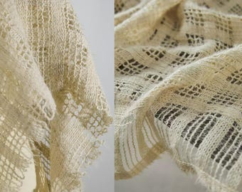 Yarn-Knitted Fabric, Checkered Knitted Fabric, Openwork Fabric, Woven Fabric, Stretch Texture Fabric, Chunky Knit Sweater Fabric, A17-1