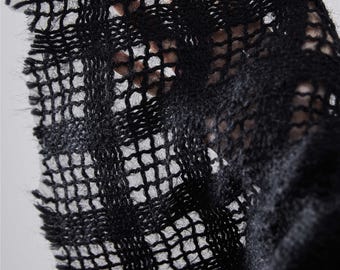 Woven Fabric, Yarn-Knitted Fabric, Checkered Knitted Fabric, Openwork Fabric, Stretch Texture Fabric, Chunky Knit Sweater Fabric, A17-3