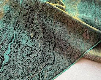 Tela Jacquard, Tela Dorada, Brocado Verde, Tela con Textura Abstracta, Tela Roja, Tela para Chaqueta, Tela para Vestidos de Lujo de Alta Gama, A58