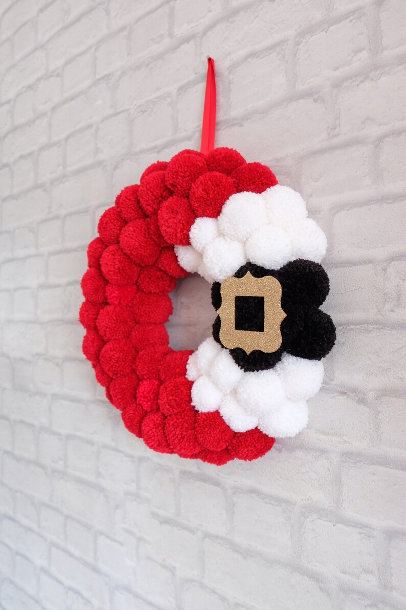 christmas pompom wreath christmas pompom wreath