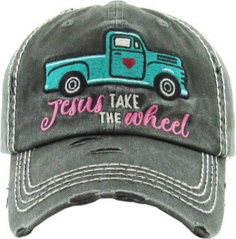 Super cute Jesus take the wheel Hat