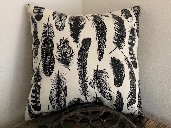 feather design throw pillows