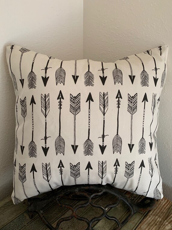 Black and White Pillow Arrow Design Black and White Pillow Arrow Design