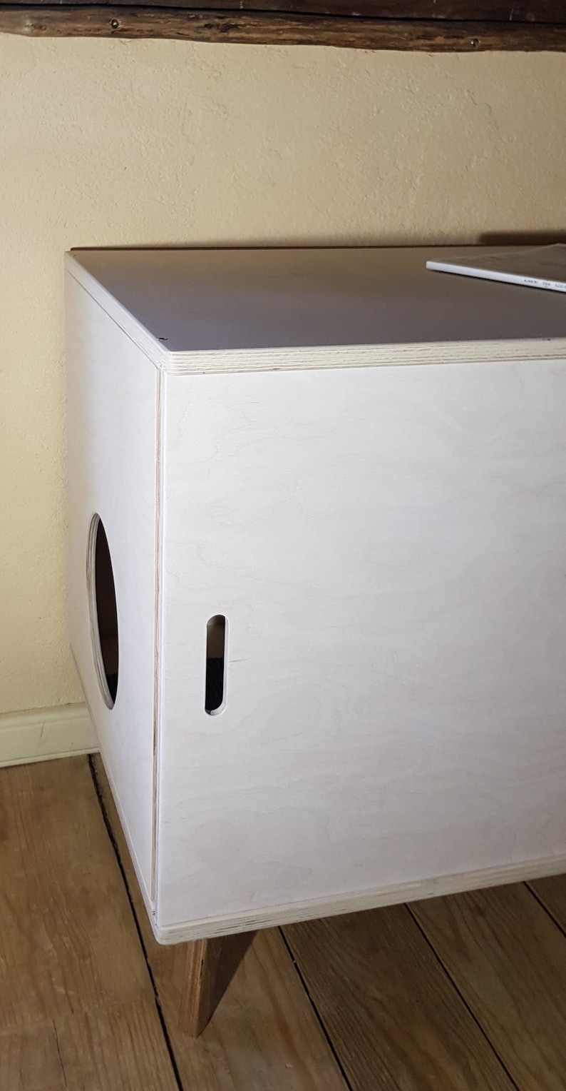 Double Cat Litter Box Furniture Litter Box Cover for Two Cat Etsy