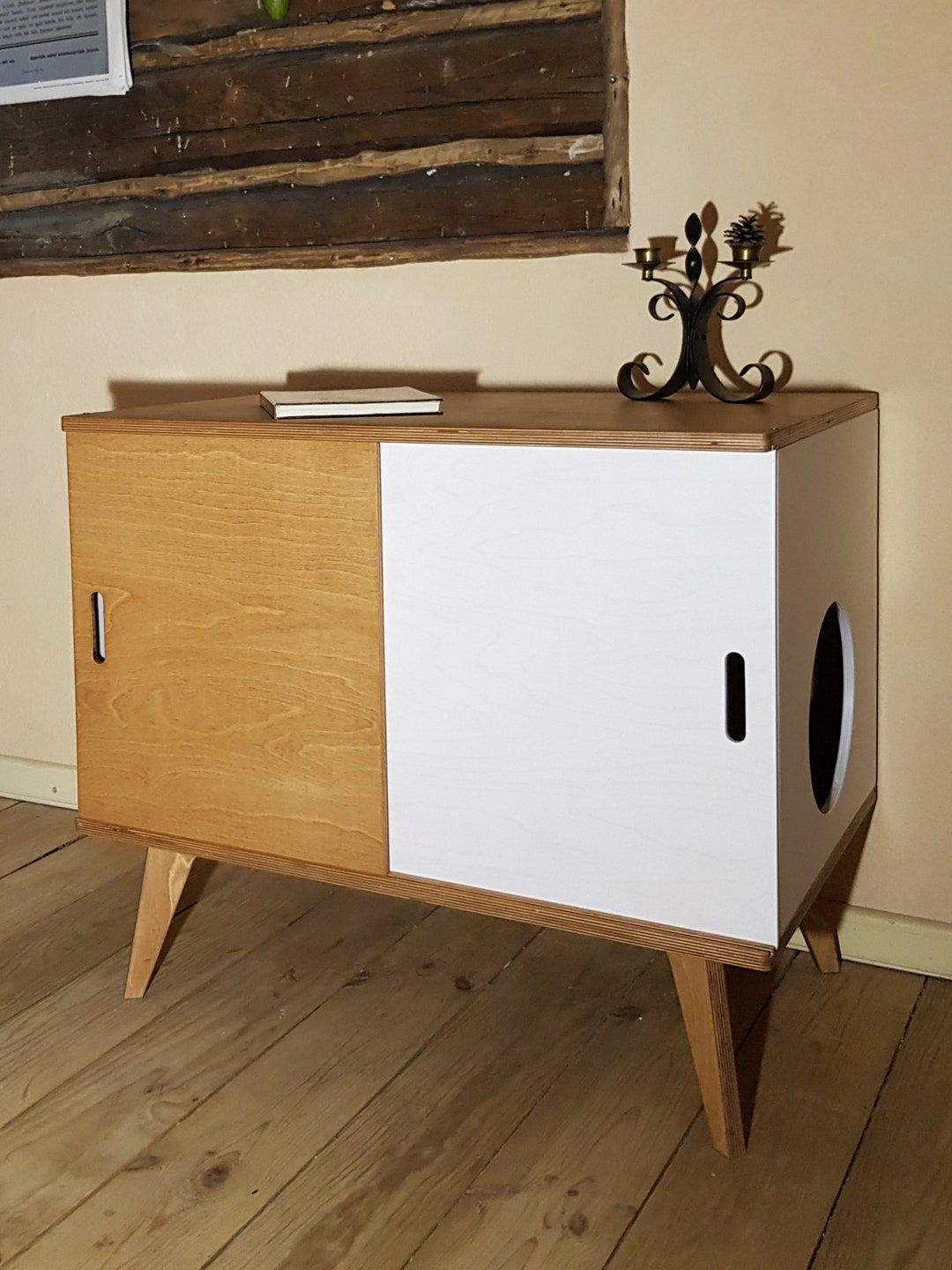 Sliding Door Cat Litter Box Furniture L Cat Litter Box Cover Cat Litter Cabinet cupboard Litter Cat Litter Storage Litter Box Enclosure Etsy Australia