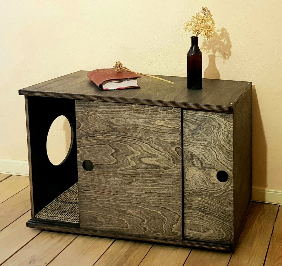 Cat litter box furniture M Cat litter Cat litter Etsy