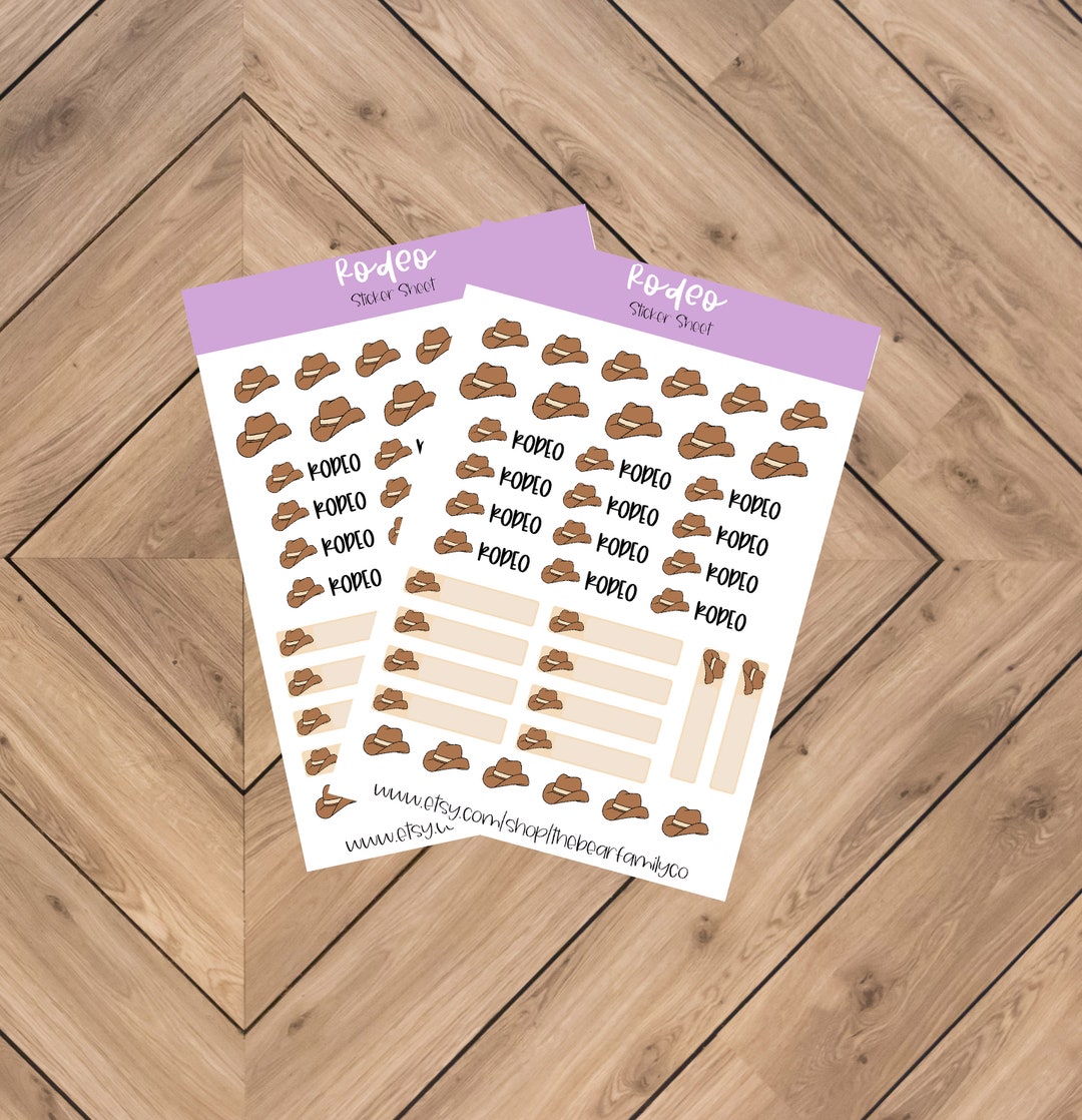 Sticker Chart For Kids Rodeo Rodeo Stickers - Etsy